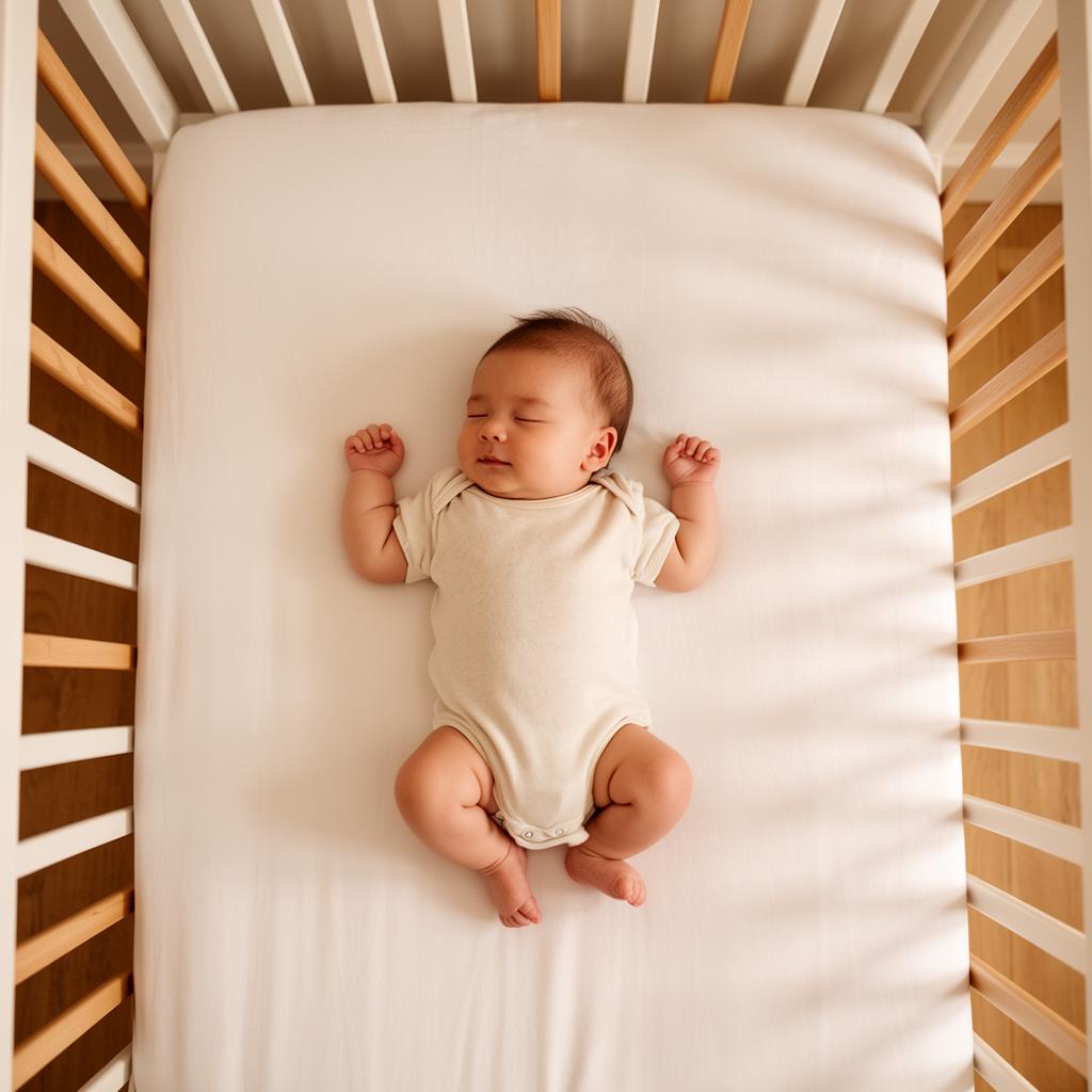 Peaceful sleeping baby in a sunlit nursery